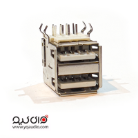 کانکتور USB مادگی دوبل روبردی ۹۰ درجه Type-A دو پورت